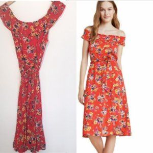 Anthropologie Dress Capsule Collection | Off the Shoulder Midi Dress | Sz. 10